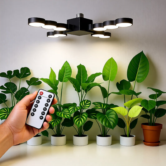 LED Grow Light 80W Dimmable Full Spectrum Folding Wings Indoor Plants