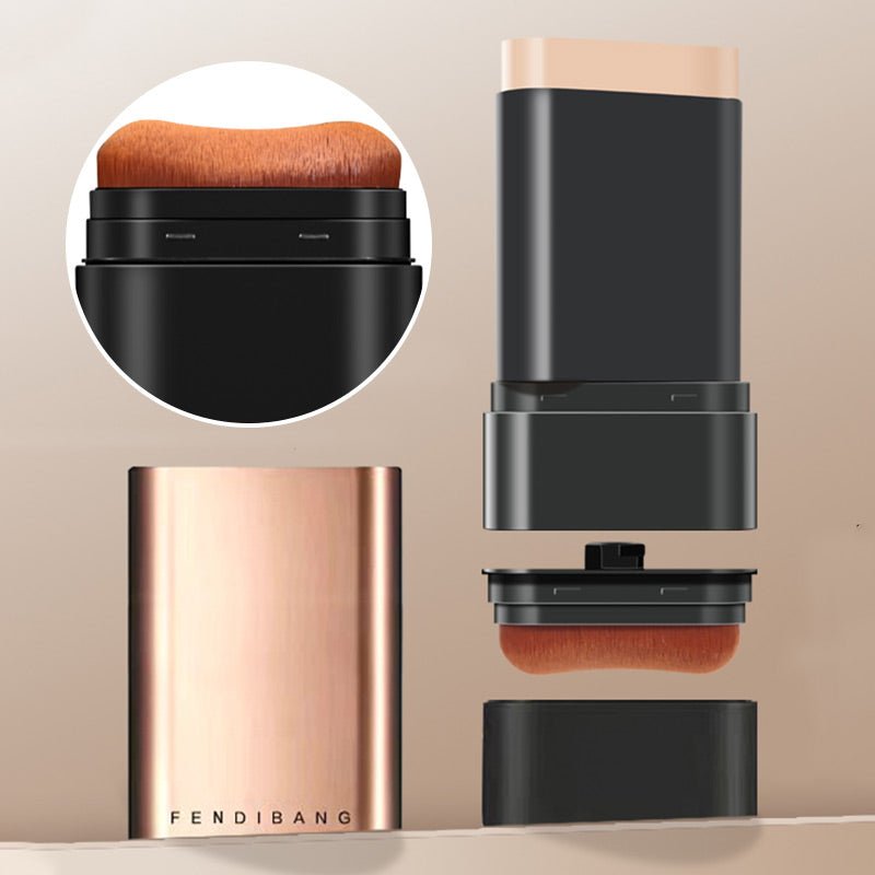 Natural Matte Foundation Stick with Brush, Travel Face Touch-up