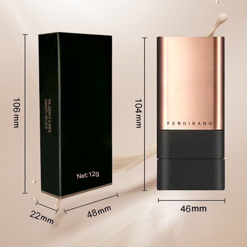 Natural Matte Foundation Stick with Brush, Travel Face Touch-up