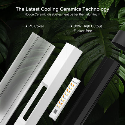 T10 LED Grow Light 55W Full Spectrum Dimmable Standing for Plants