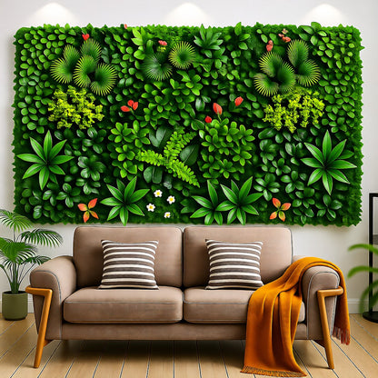 Artificial Plant Wall, 19 in. Square, Panel, Indoor Decor