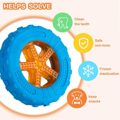 Interactive Dog Toy, Natural Rubber Durable Chew Dental Cleaner