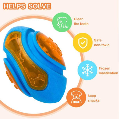 Interactive Dog Toy, Natural Rubber Durable Chew Dental Cleaner