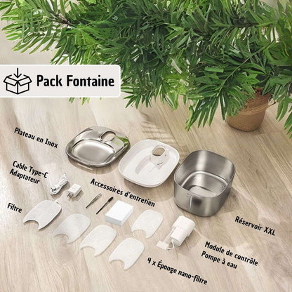 Marcherelle™ – Fontaine à Eau pour Chat sans Fil 4 L, Batterie Longue Durée