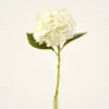 Real Touch Cream White Hydrangea Faux Flower Arrangement, 18 Inch Silk Floral for Living Room, Luxury Home Decor, No Watering Needed with Vase