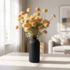 Lifelike Chrysanthemum Faux Flower Arrangement, Yellow 10 Stems, 50 Heads, for Living Room No Watering Needed Vase Not Included