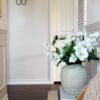Lifelike Cream Green Helleborus Faux Flower Arrangement, 14 Inch for Living Room Elegant Decor, No Watering Needed