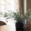 Lifelike Seeded Eucalyptus Faux Floral Stems, 27 Inch Artificial Greenery for Living Room, Fall Decor, Maintenance Free with Vase
