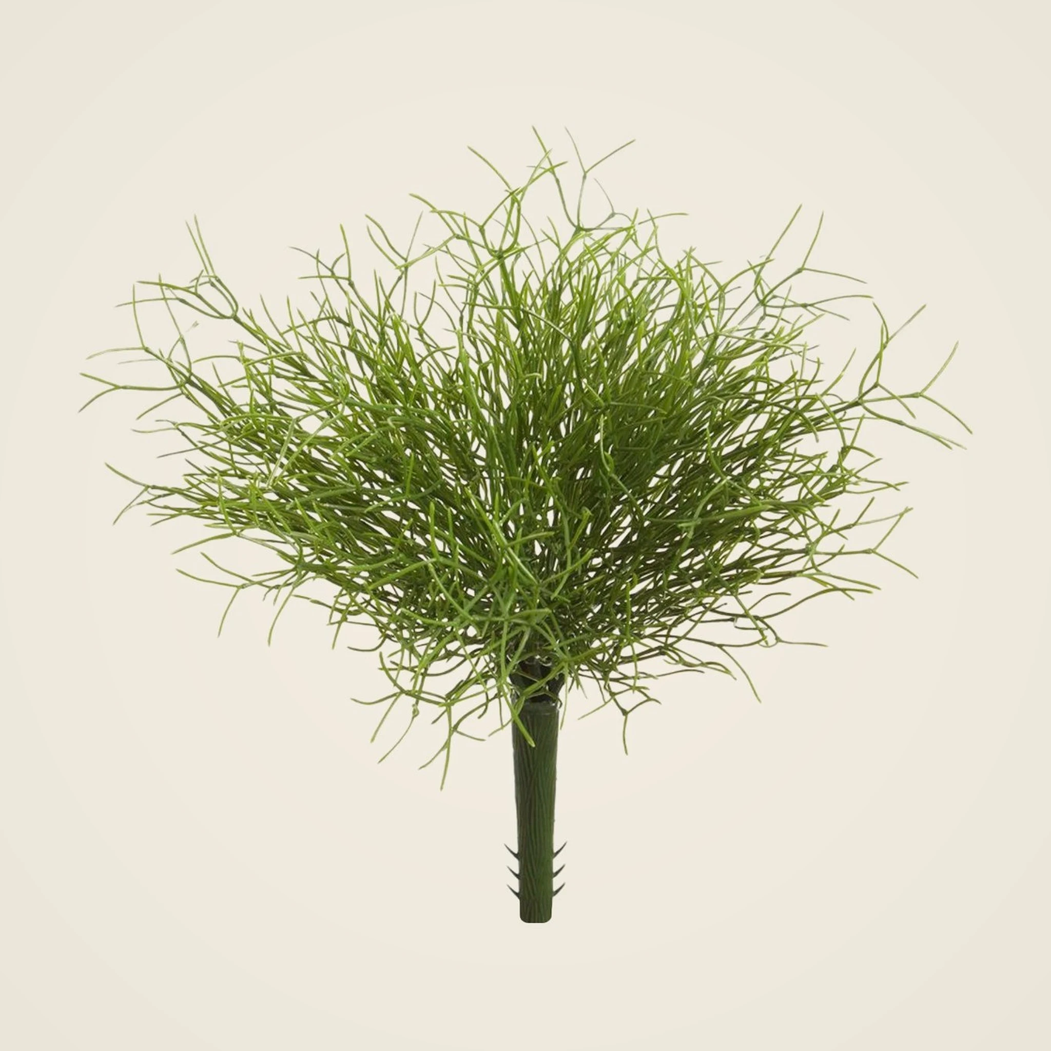 Lifelike Whisk Fern Faux Greenery, 11 Inch Artificial Plant for Living Room, No Watering Needed with Vase