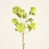 Lifelike Green Snowball Flower Stems, 43.5" Faux Floral for Living Room, Spring Decor, No Watering Needed with Vase