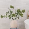 Lifelike Queen Anne's Lace Faux Flower Arrangement, 36 Inch Artificial Flowers for Living Room, Elegant Fall Decor, No Watering Needed