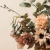 Lifelike Green & Beige Faux Flower Arrangement, 28 Inch Fall Decor for Living Room, No Watering Needed Vase Not Included
