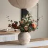 Lifelike Green & Beige Faux Flower Arrangement, 28 Inch Fall Decor for Living Room, No Watering Needed Vase Not Included