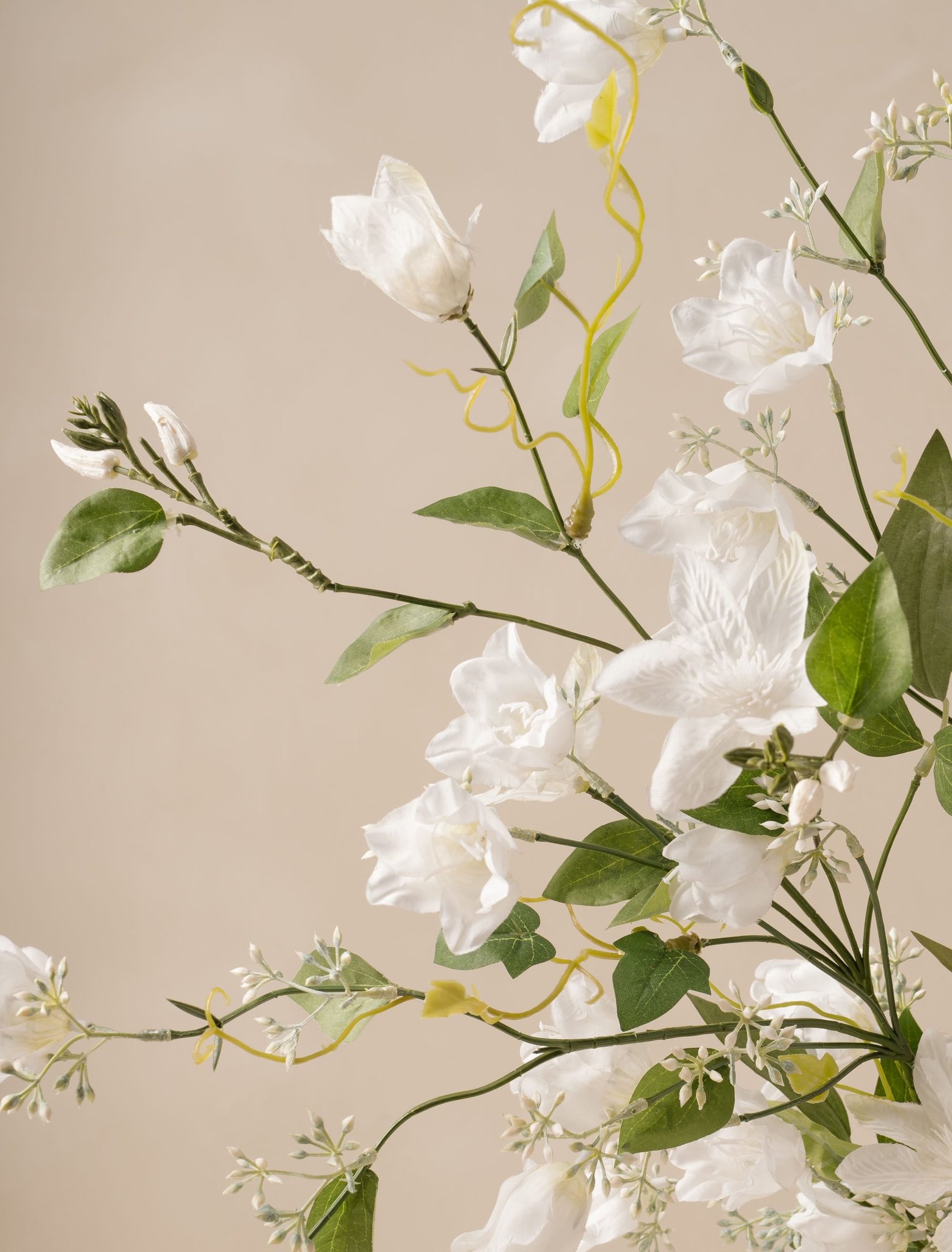 Faux Arrangement - Bell Flower & Clematis White