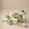 Lifelike Bell Flower & Clematis White Faux Arrangement, 30 Inch for Living Room, Spring Decor, Farmhouse Style, No Watering Needed Vase Not Included