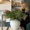 Lifelike Norfolk Pine Faux Floral Stems, 5 Artificial Greenery for Living Room Vase Not Included, Winter Decor No Watering Needed