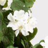 UV Treated White Geranium Artificial Plant, 27 Inch for Covered Outdoor Use, Elegant Fall Decor, No Watering Needed with Vase