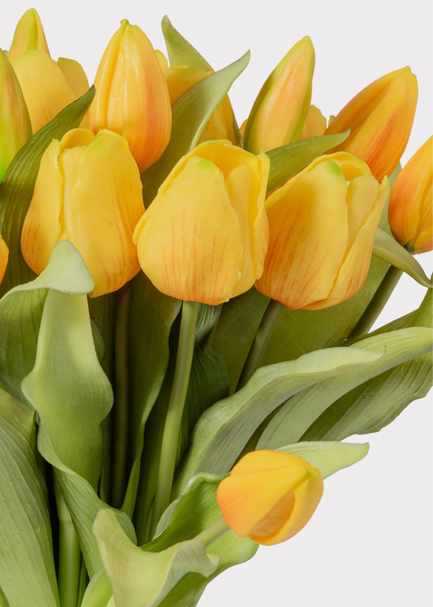 Yellow Tulip Artificial Flower Bouquet - 11.75"