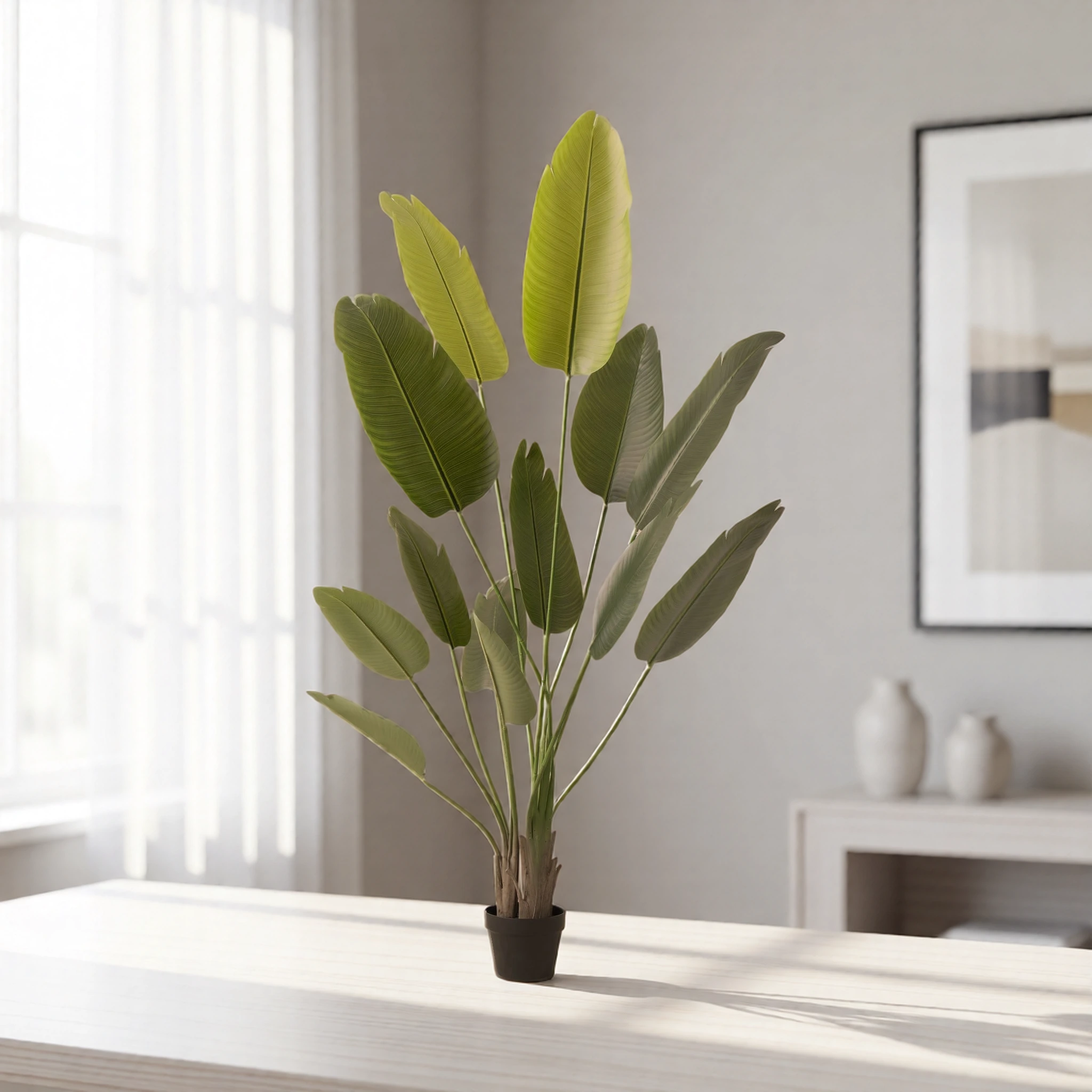 Lifelike Birds of Paradise Faux Tree, 71 Inch Artificial Plant for Indoor Outdoor Use, Waterproof UV Resistant, Maintenance Free Indoor Greenery