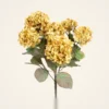 Lifelike Green Hydrangea Faux Flower Arrangement, 20 Inch Artificial Flowers for Living Room Luxury Decor, No Watering Needed with Vase
