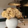 Lifelike Cream Hydrangea Faux Flower Arrangement, 7 Stems Artificial Flowers for Fall Decor, Vase Not Included