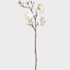 Lifelike White Magnolia Faux Flower Branch, 39 Inch Artificial Floral Stem for Spring Decor, Wedding Centerpiece, Luxury Home No Watering Needed with
