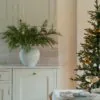 Lifelike Winter Fern Faux Floral Stems, 5 Artificial Greenery for Living Room Vase Not Included, Fall Decor No Watering Needed