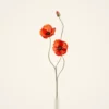 Lifelike Orange Poppy Faux Flower Arrangement, 29 Inch Silk Floral for Living Room, Spring Decor, No Watering Needed with Vase