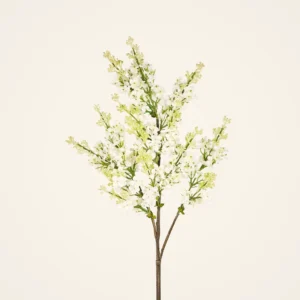 Lifelike Cream Lilac Faux Floral Stems, 30 Inch Artificial Flowers for Spring Decor, Elegant Home Accents, No Watering Needed