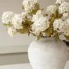 Lifelike White Viburnum Faux Flower Arrangement, 7 Stems Artificial Flowers for Living Room, Spring Decor, No Watering Needed Vase Not Included
