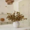 Lifelike Green Faux Leaf Spray Stems, 9 Artificial Silk Floral for Living Room, Minimalist Decor, No Watering Needed Vase Not Included