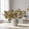 Lifelike Green Faux Leaf Spray Stems, 9 Artificial Silk Floral for Living Room, Minimalist Decor, No Watering Needed Vase Not Included
