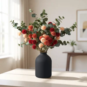 Lifelike Eucalyptus Faux Flower Arrangement, Green, 24 Inch Vase Not Included, Fall Decor, No Watering Needed
