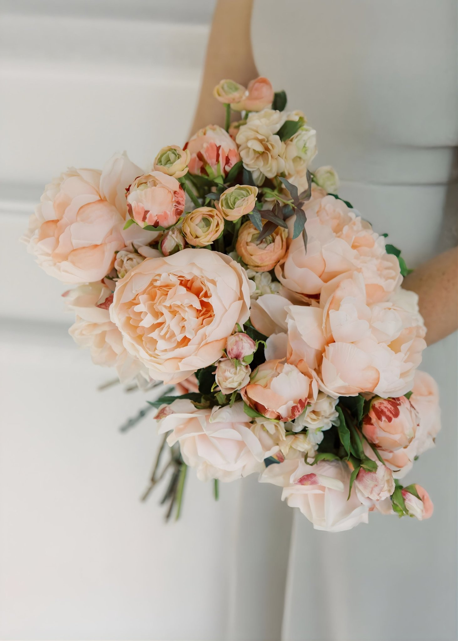 Real Touch Fake Flowers Blush Peony - 27"
