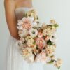 Real Touch Blush Peony Faux Flower Arrangement, 12 Inch Silk Floral for Living Room, Spring Decor, No Watering Needed