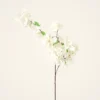 Lifelike Cherry Blossom Faux Floral Stems, 44" Cream White Artificial Flowers for Spring Decor, No Watering Needed