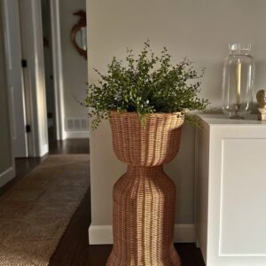 Lifelike Maidenhair Creeping Vine Faux Potted Plant, 16 Inch Green Artificial Indoor for Living Room, No Watering Needed