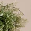 Real Touch Green & Purple Faux Flower Arrangement, Outdoor Hanging Basket 18 Inch for Patio Decor, UV Resistant No Watering Needed with Vase