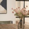 Lifelike Chrysanthemum Faux Flower Arrangement, Cream, 10 Stems (50 Heads), for Living Room Boho Decor, No Watering Needed, Vase Not Included