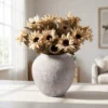 Lifelike Beige Sunflower Faux Flower Arrangement, 21 Sunflowers for Fall Decor, Vase Not Included