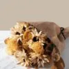 Real Touch Sunflower Faux Flower Arrangement, 22 Inch Artificial Floral Centerpiece for Fall Decor, No Watering Needed Vase Not Included