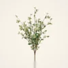 Lifelike Cream Petunia Faux Flower Arrangement, 30 Inch Silk Floral Centerpiece for Living Room, Spring Decor, No Watering Needed with Vase