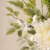 Lifelike White Poppy & Peony Faux Flower Arrangement, 21 Stems Artificial Silk Floral for Living Room Elegant Fall Decor, No Watering Needed Vase Not