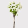 Real Touch White Hydrangea Faux Flower Arrangement, 31 Inch Silk Floral Centerpiece for Wedding Decor, No Watering Needed with Vase