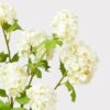 Real Touch White Hydrangea Faux Flower Arrangement, 31 Inch Silk Floral Centerpiece for Wedding Decor, No Watering Needed with Vase