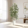 Lifelike Faux Bamboo Tree Artificial Plant 68 Inch for Living Room Outdoor Use, UV Resistant No Watering Needed Vase Not Included