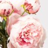 Pink Peony Faux Flower Arrangement, 21 Inch Silk Floral Centerpiece for Wedding, Elegant Decor, No Watering Needed with Vase