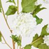Lifelike White Hydrangea Faux Flower Arrangement, 43.5 Inch Silk Floral Centerpiece for Living Room, Modern Farmhouse Decor, No Watering Needed with