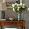 Lifelike White Hydrangea Faux Flower Arrangement, 43.5 Inch Silk Floral Centerpiece for Living Room, Modern Farmhouse Decor, No Watering Needed with