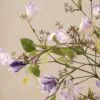 Lifelike Bell Flower & Clematis Faux Arrangement, 30 Inch Purple Silk Floral for Living Room, Spring Decor, No Watering Needed Vase Not Included